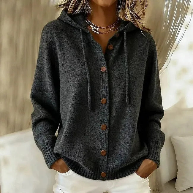 Goldie Hooded Button Cardigan