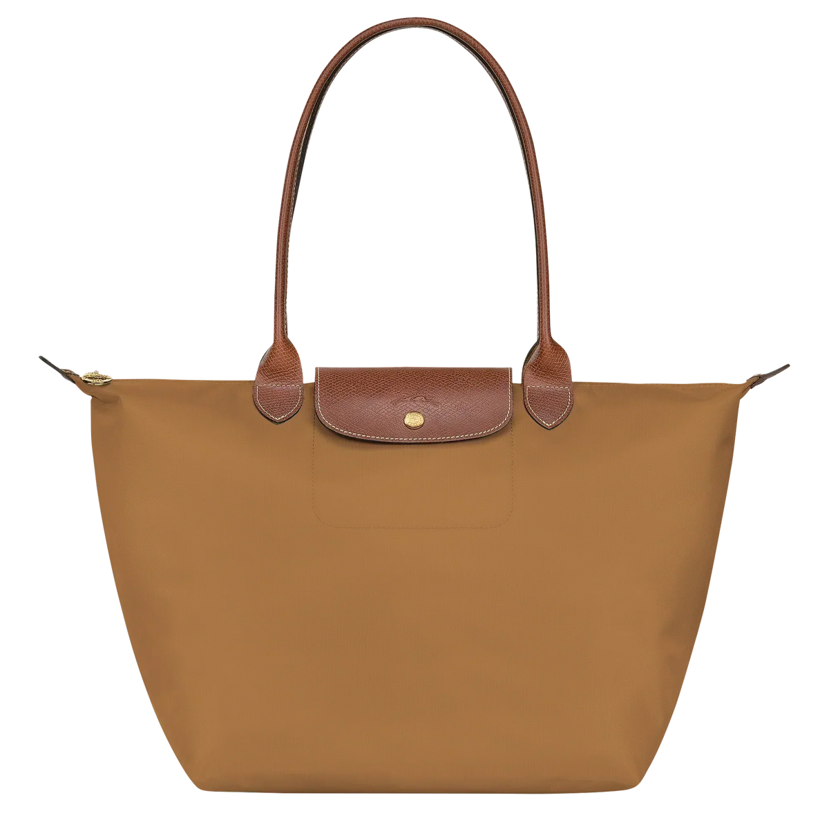 Large Foldable Nylon Bag, Fawn