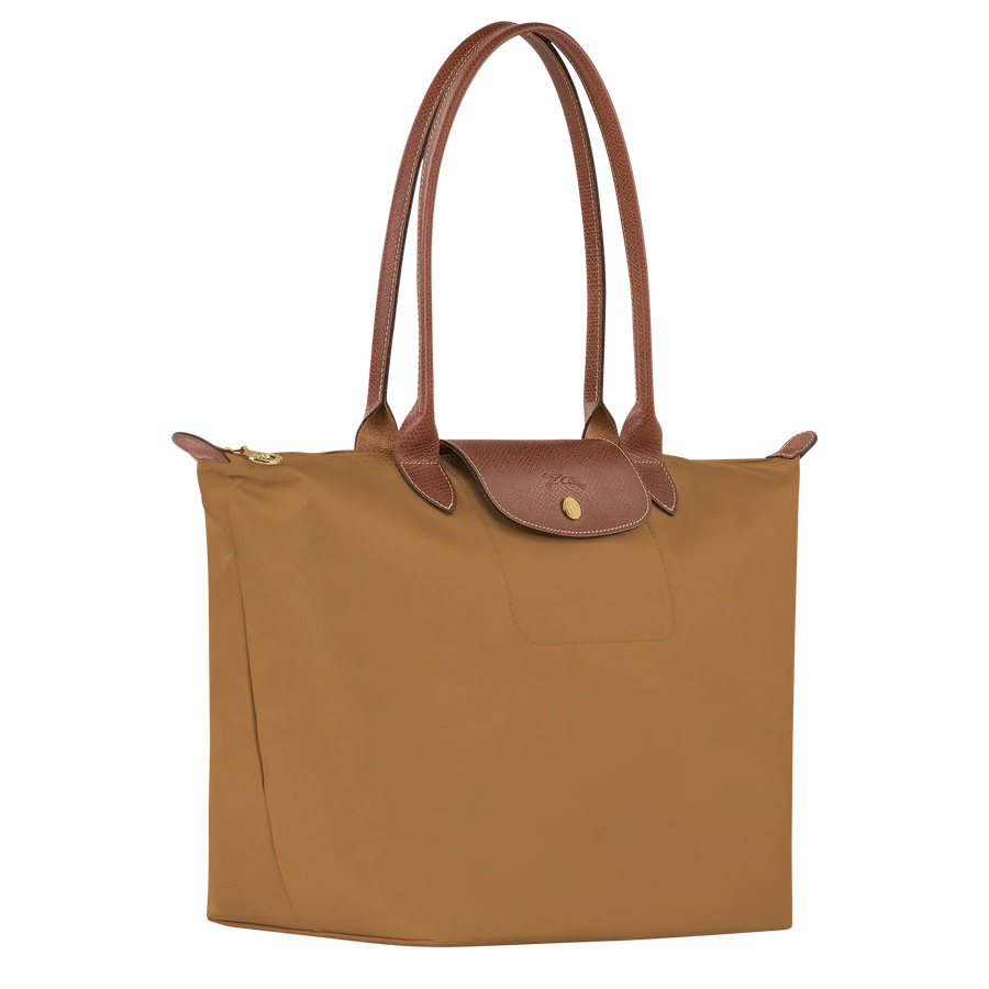 Large Foldable Nylon Bag, Fawn
