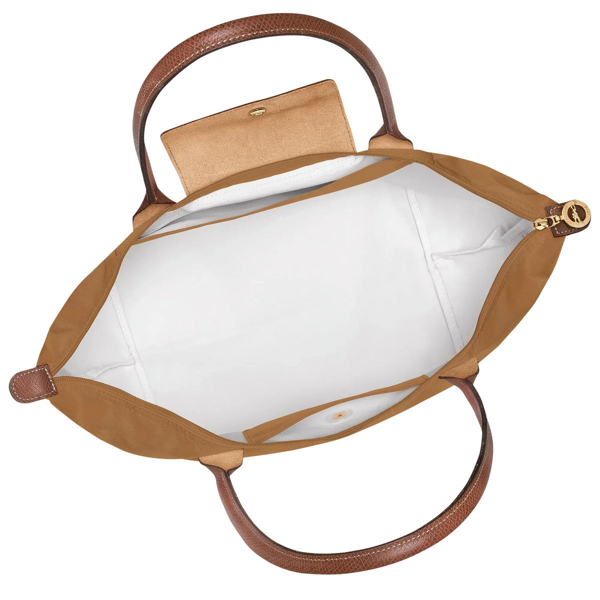 Large Foldable Nylon Bag, Fawn