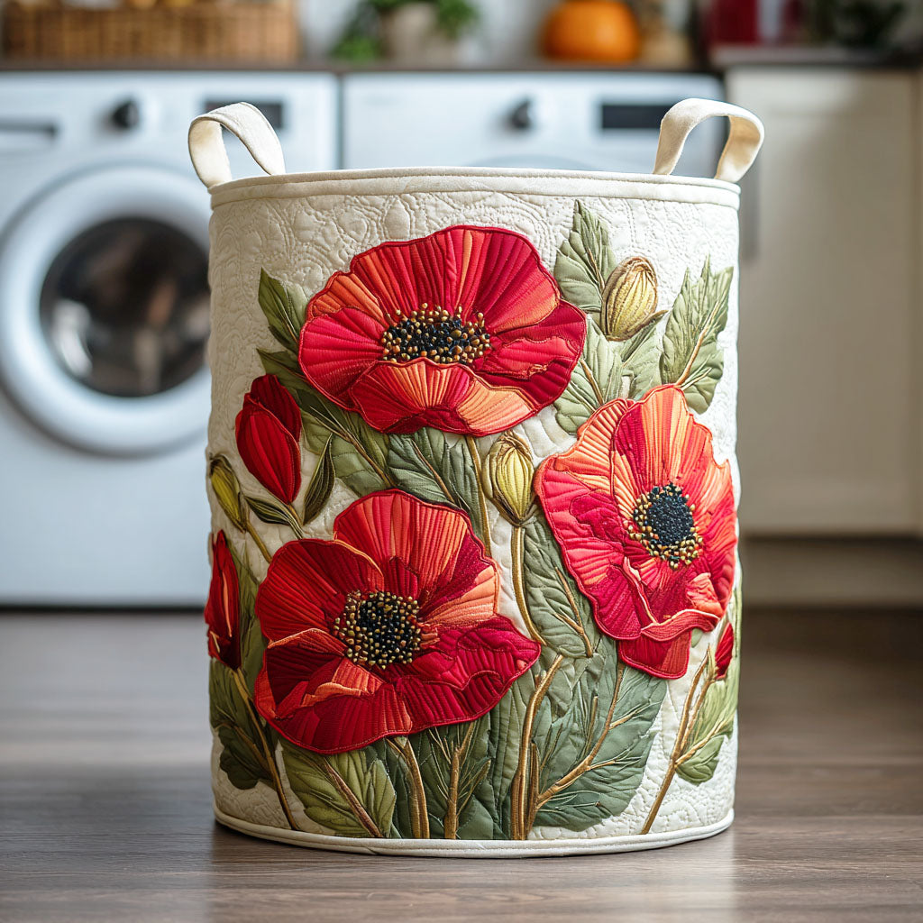 Scarlet Poppy Dream Laundry Basket - 2
