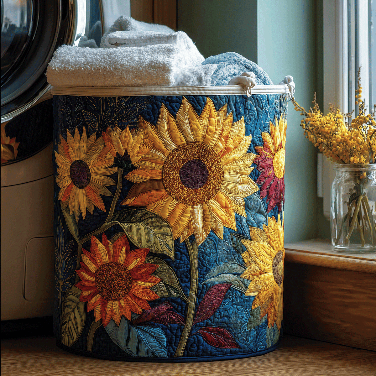 Sunshine Floral Laundry Basket - 2