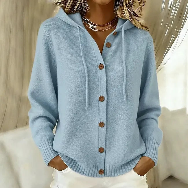 Goldie Hooded Button Cardigan