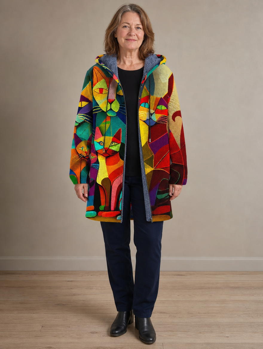 Rafferty | Artful Hooded Cardigan