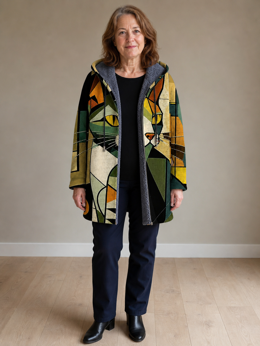 Preston | Artistic Print Hooded Jacket