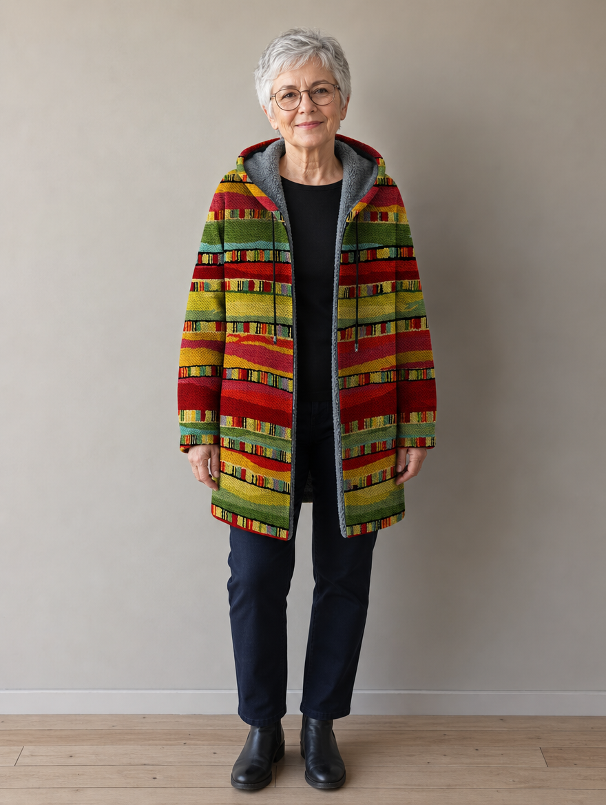 Alden | Bold Patterned Hooded Jacket
